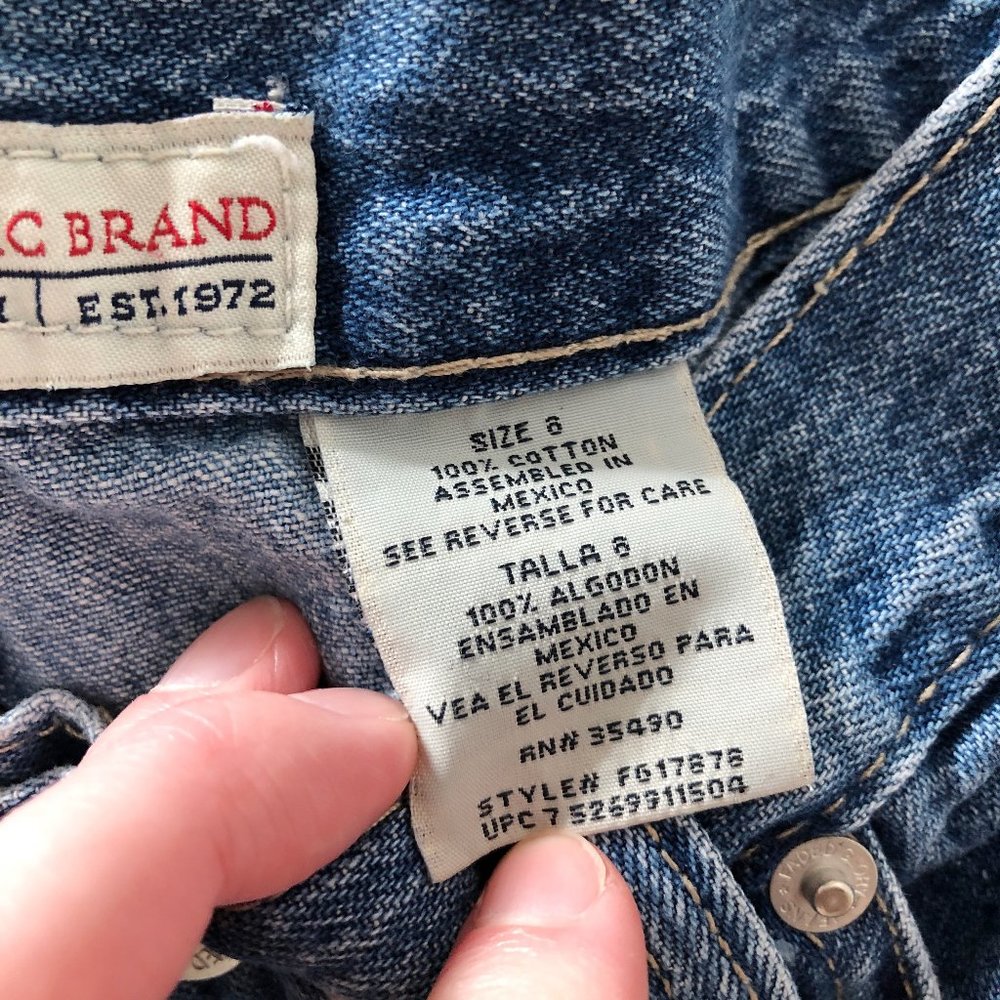 Vintage Denim Distressed High Waisted Jean Shorts - Picture 7 of 9
